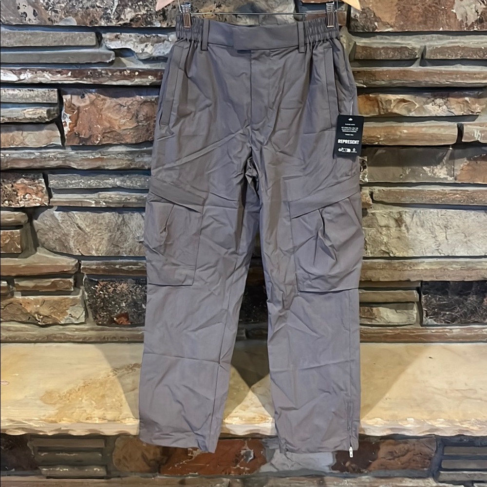 Represent Tech Cargo Mid Grey Pants with Utility Styling and Durable Fabric